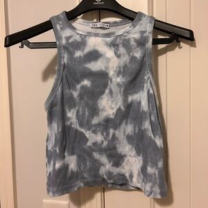Zara Blue Tie-Dye Women's Tank Top